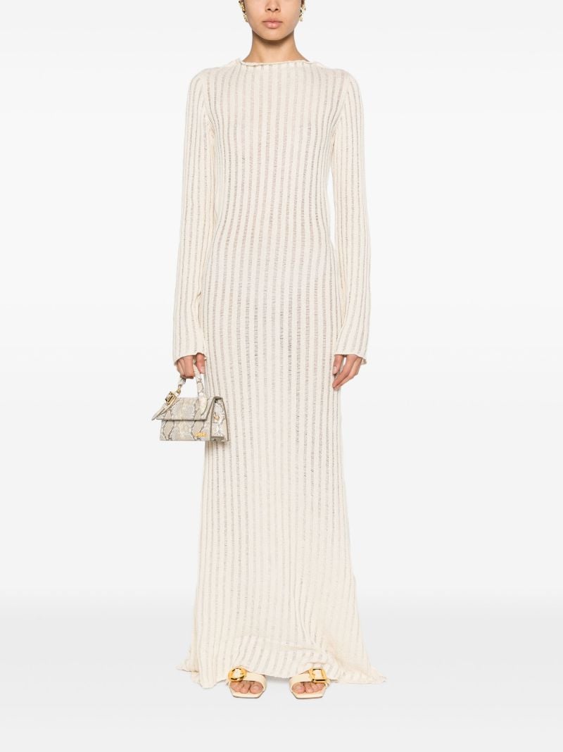 Neutral Ribbed Organic Cotton Dress