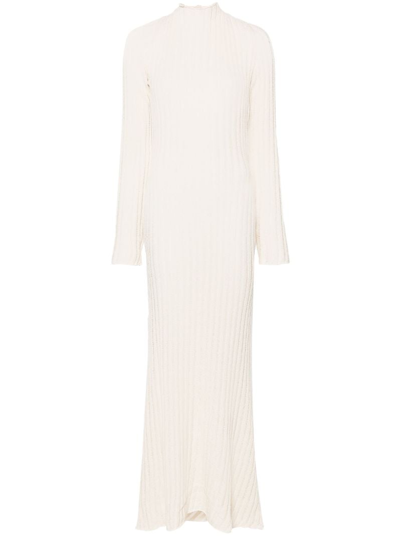 Neutral Ribbed Organic Cotton Dress