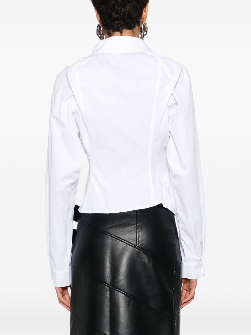 White Asymmetric Cotton Shirt
