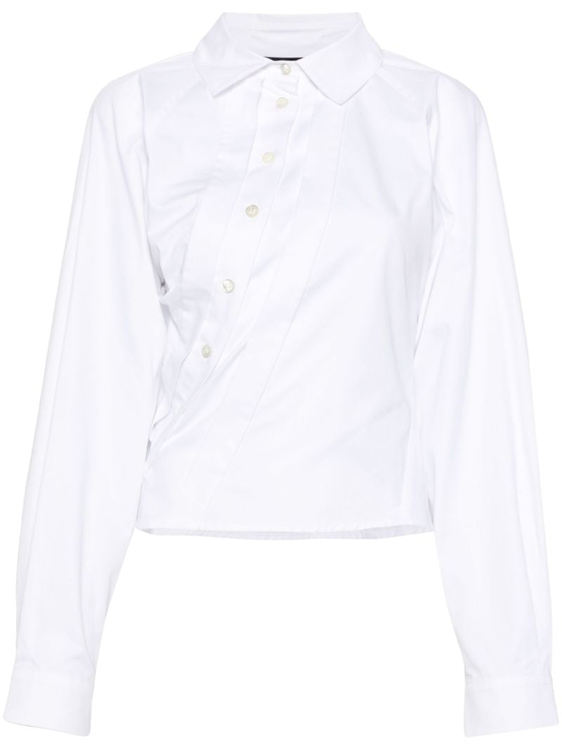White Asymmetric Cotton Shirt