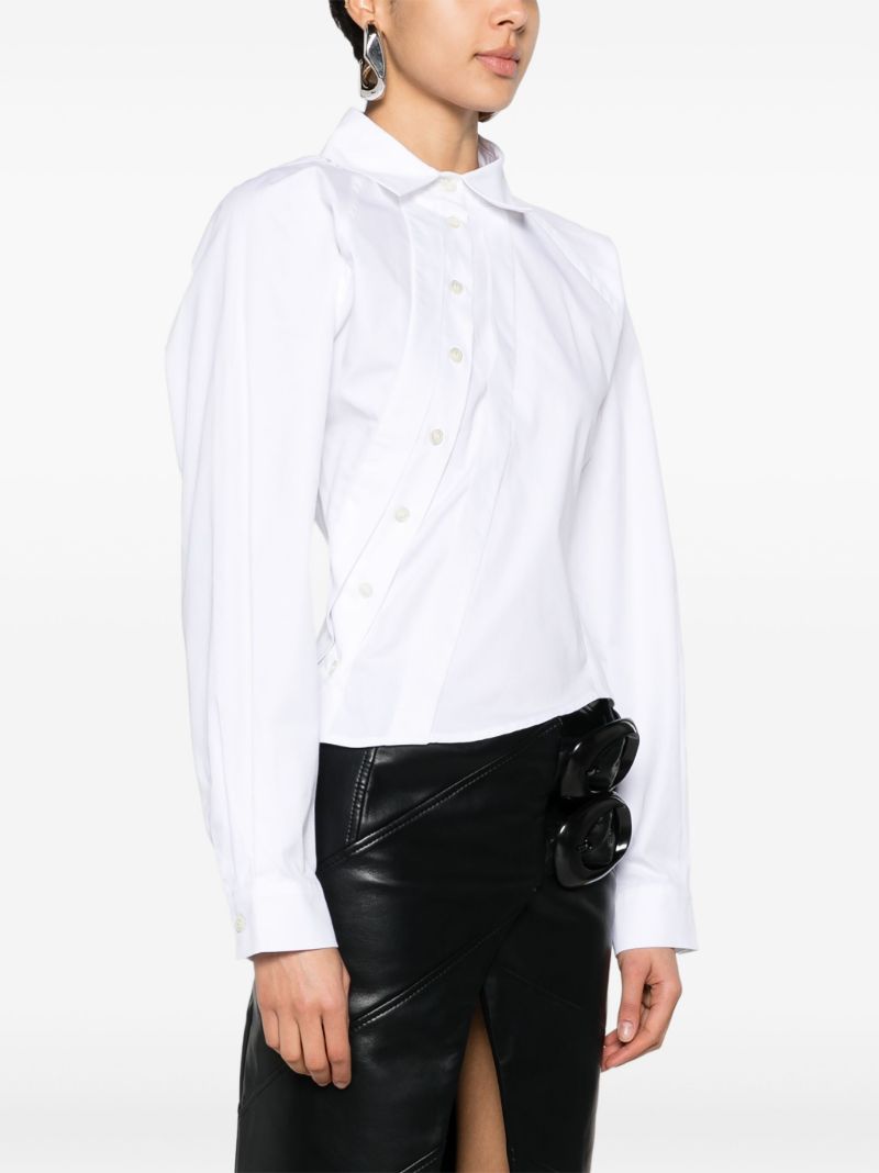 White Asymmetric Cotton Shirt