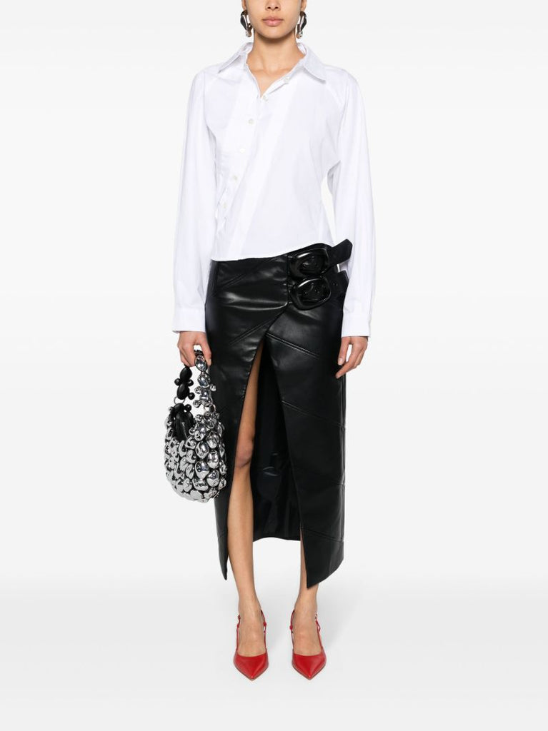 White Asymmetric Cotton Shirt