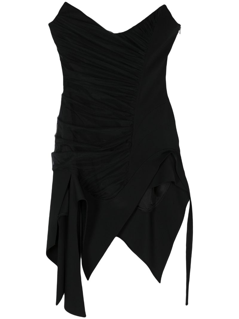 Black Asymmetric Bustier Dress
