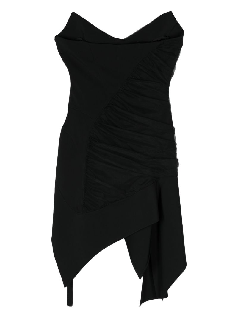 Black Asymmetric Bustier Dress