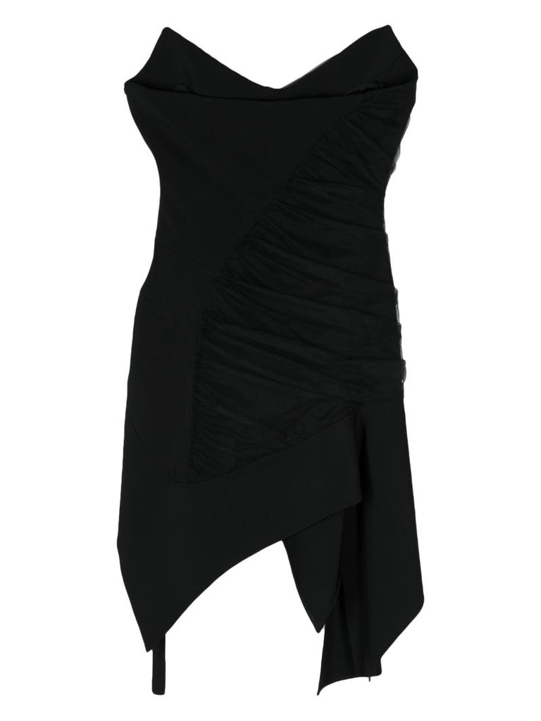 Black Asymmetric Bustier Dress