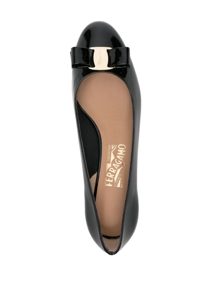 Black Vara 30 Bow Leather Pumps