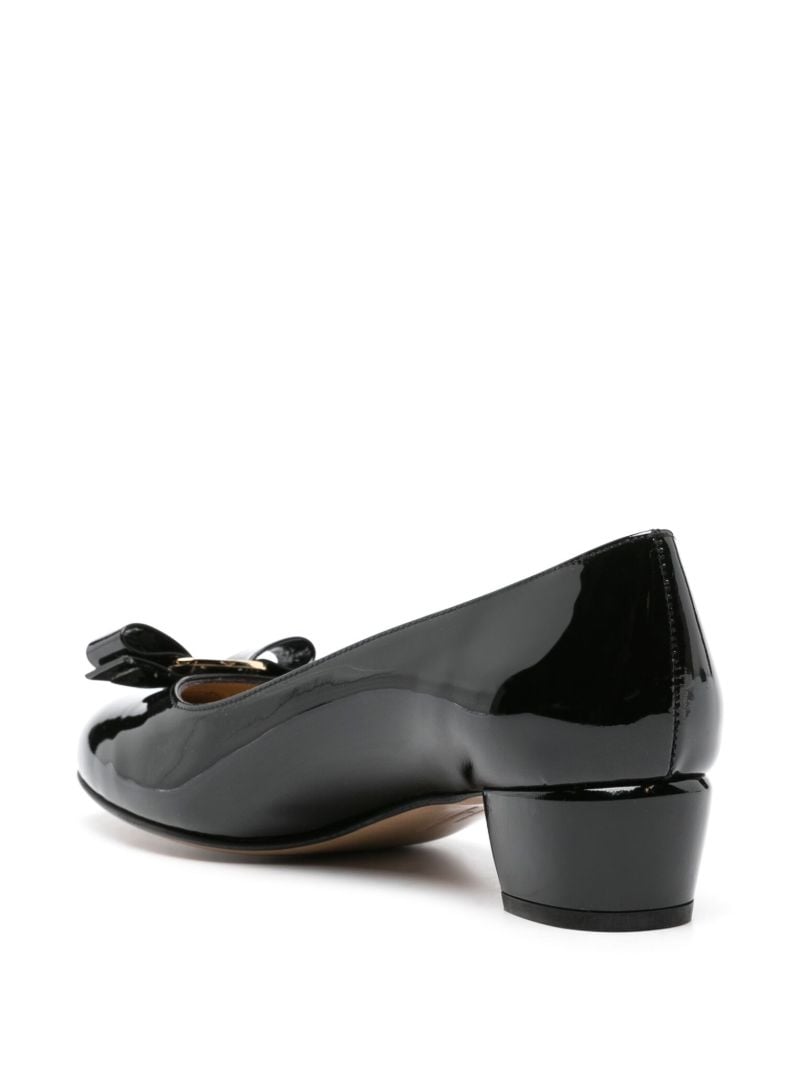 Black Vara 30 Bow Leather Pumps