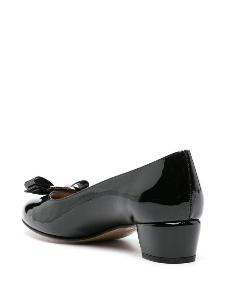 Black Vara 30 Bow Leather Pumps