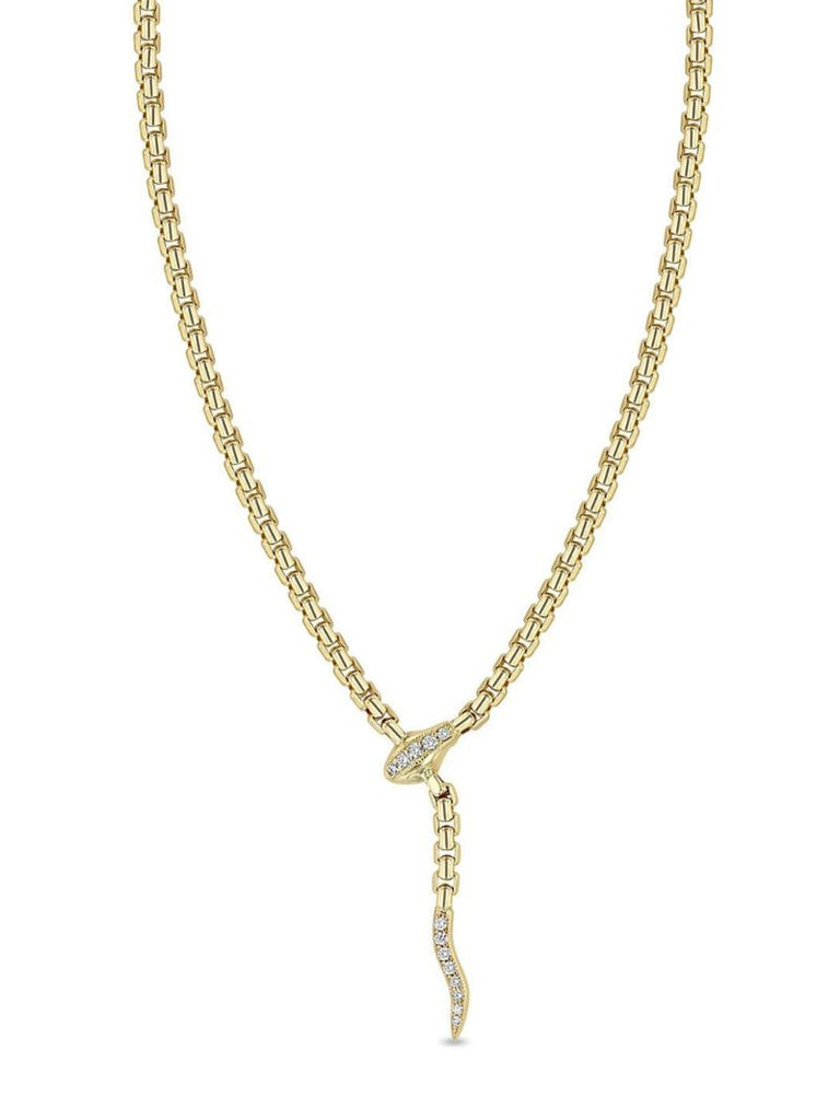 14k Yellow Gold Serpent Chain Necklace