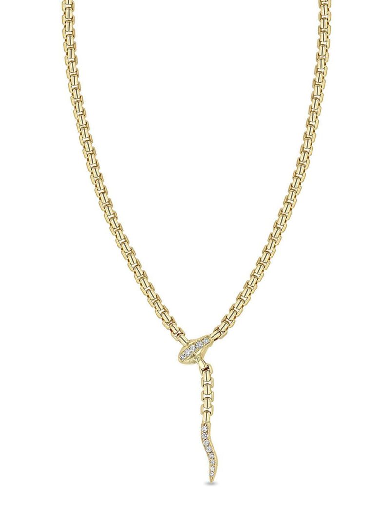 14k Yellow Gold Serpent Chain Necklace