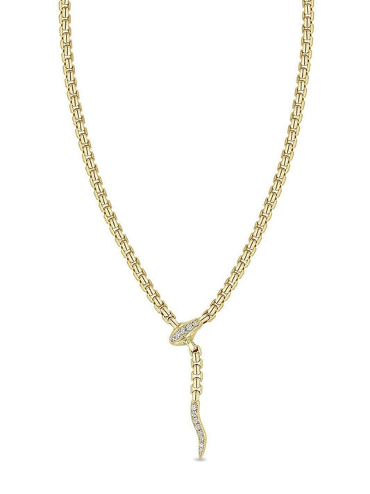 14k Yellow Gold Serpent Chain Necklace