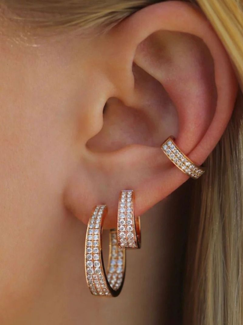 18k Yellow Gold Meryl Diamond Earrings