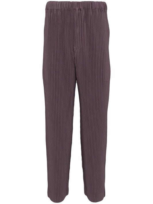 Purple Elasticated-waist Trousers