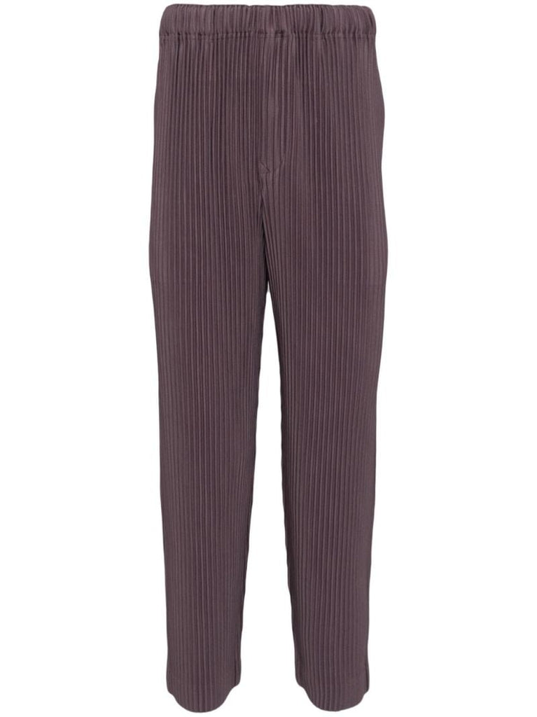 Purple Elasticated-waist Trousers