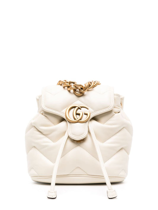 Neutral Gg Marmont Leather Backpack
