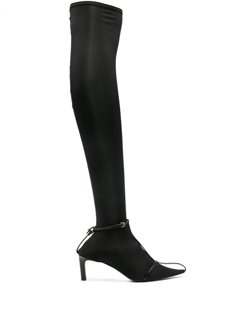 Black Knee-length Sock Boots