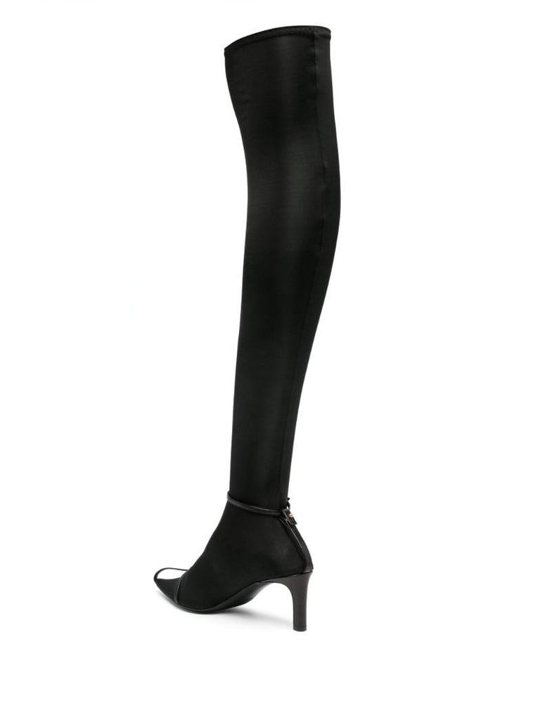 Black Knee-length Sock Boots