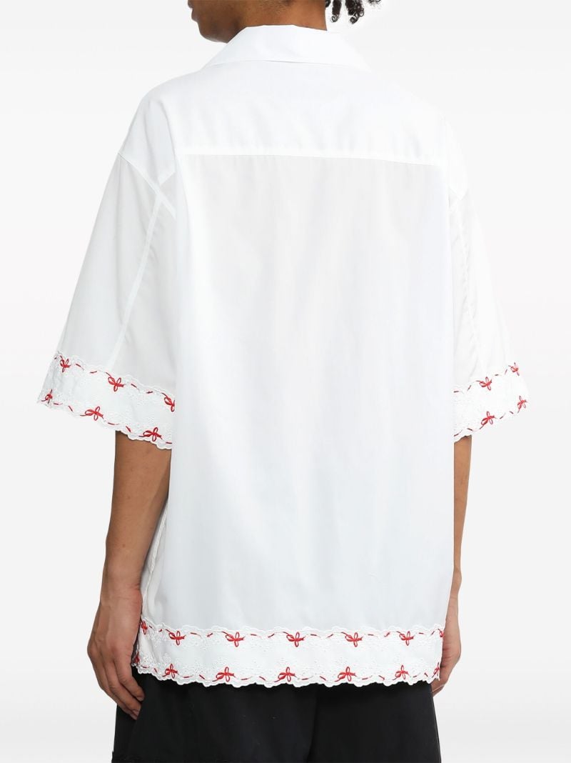 White Embroidered Cotton Shirt