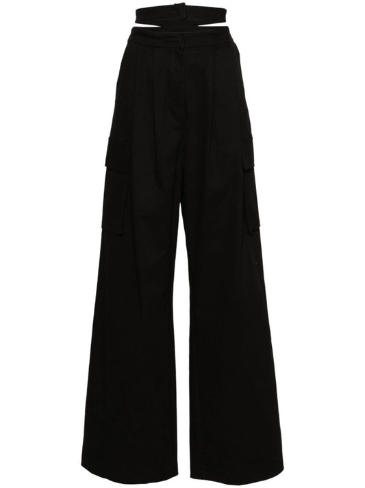 Black Cut-out Cargo Pants