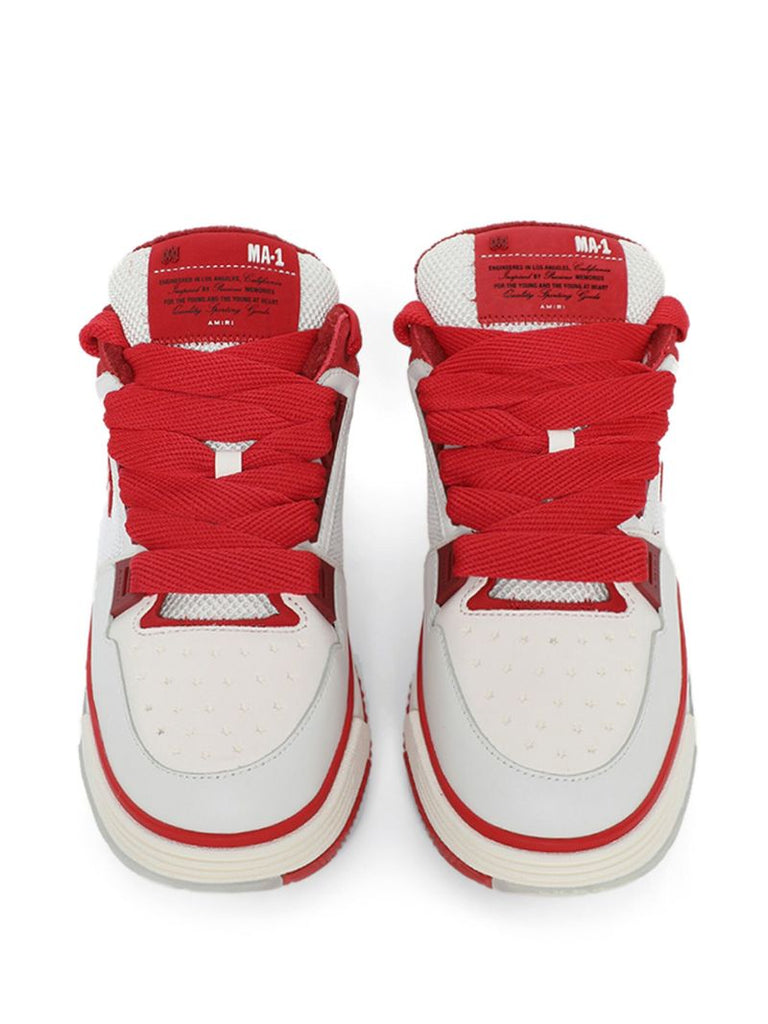 White Ma-1 Panelled Sneakers