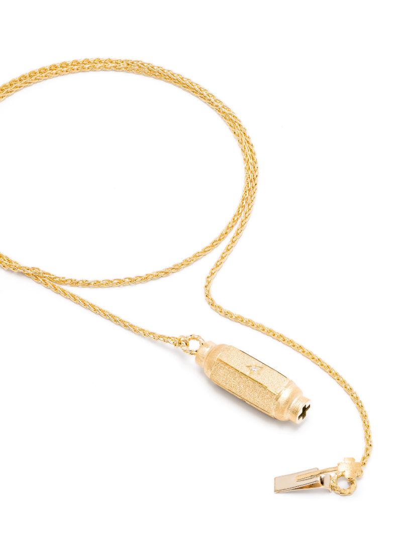 18k Yellow Gold Micro Coco Diamond Locket Necklace