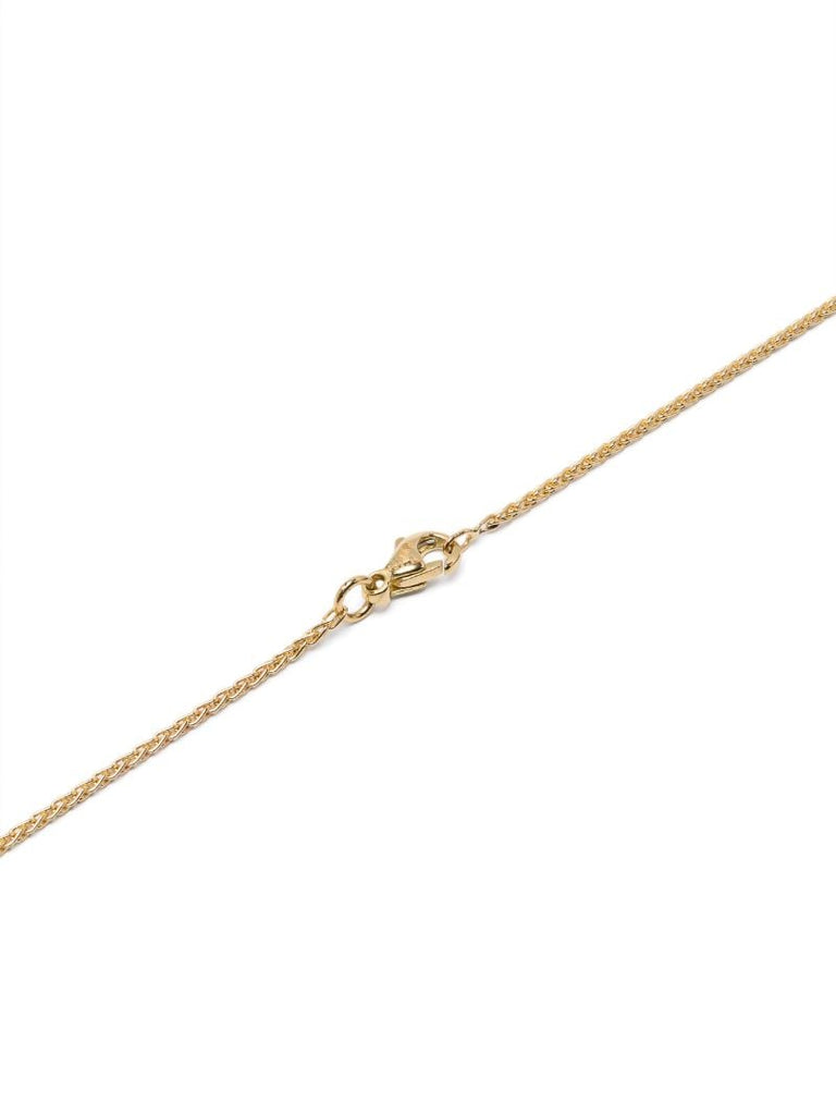 18k Yellow Gold Love You Diamond and Sapphire Necklace