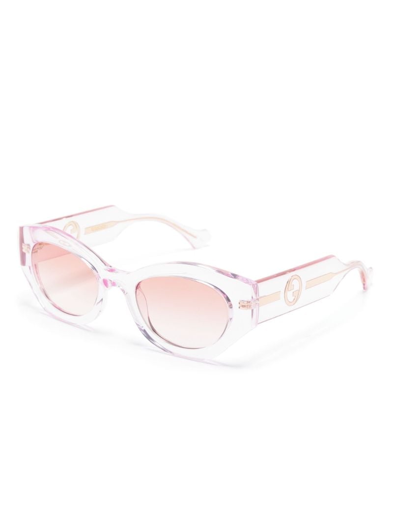 Pink Interlocking G Oval-frame Sunglasses