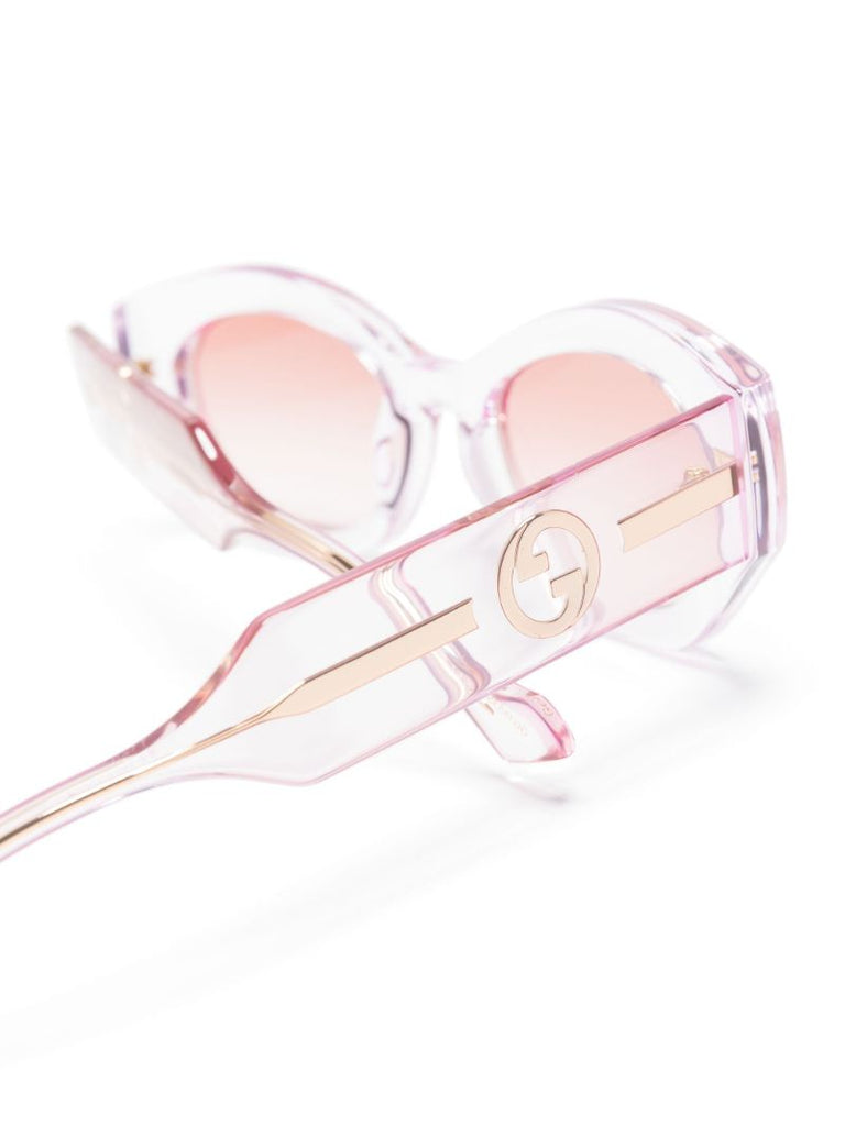Pink Interlocking G Oval-frame Sunglasses