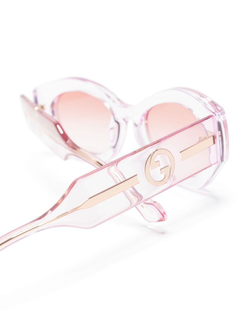 Pink Interlocking G Oval-frame Sunglasses