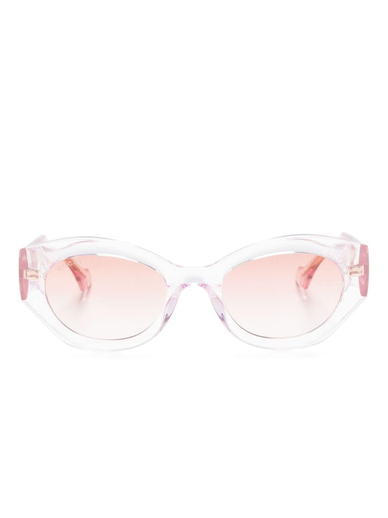 Pink Interlocking G Oval-frame Sunglasses