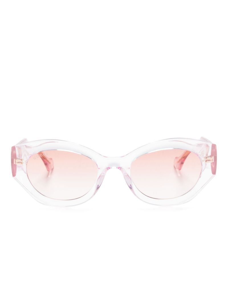 Pink Interlocking G Oval-frame Sunglasses
