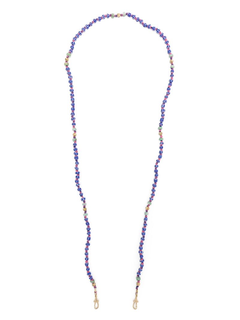 9k Yellow Gold Mauli Beaded Necklace