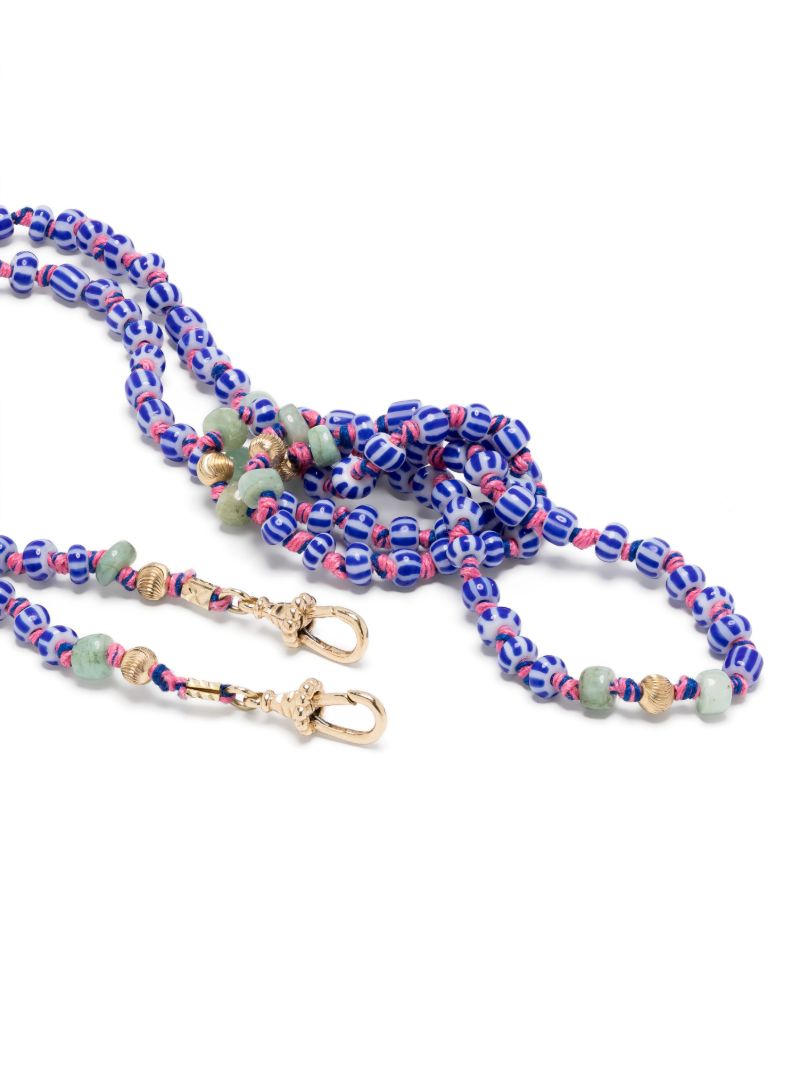 9k Yellow Gold Mauli Beaded Necklace