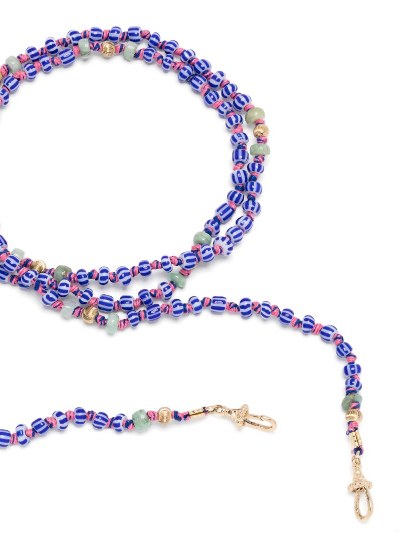 9k Yellow Gold Mauli Beaded Necklace