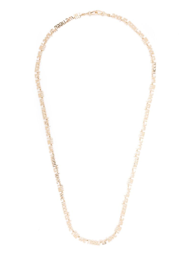 18kt Yellow Gold All We Need Diamond Necklace