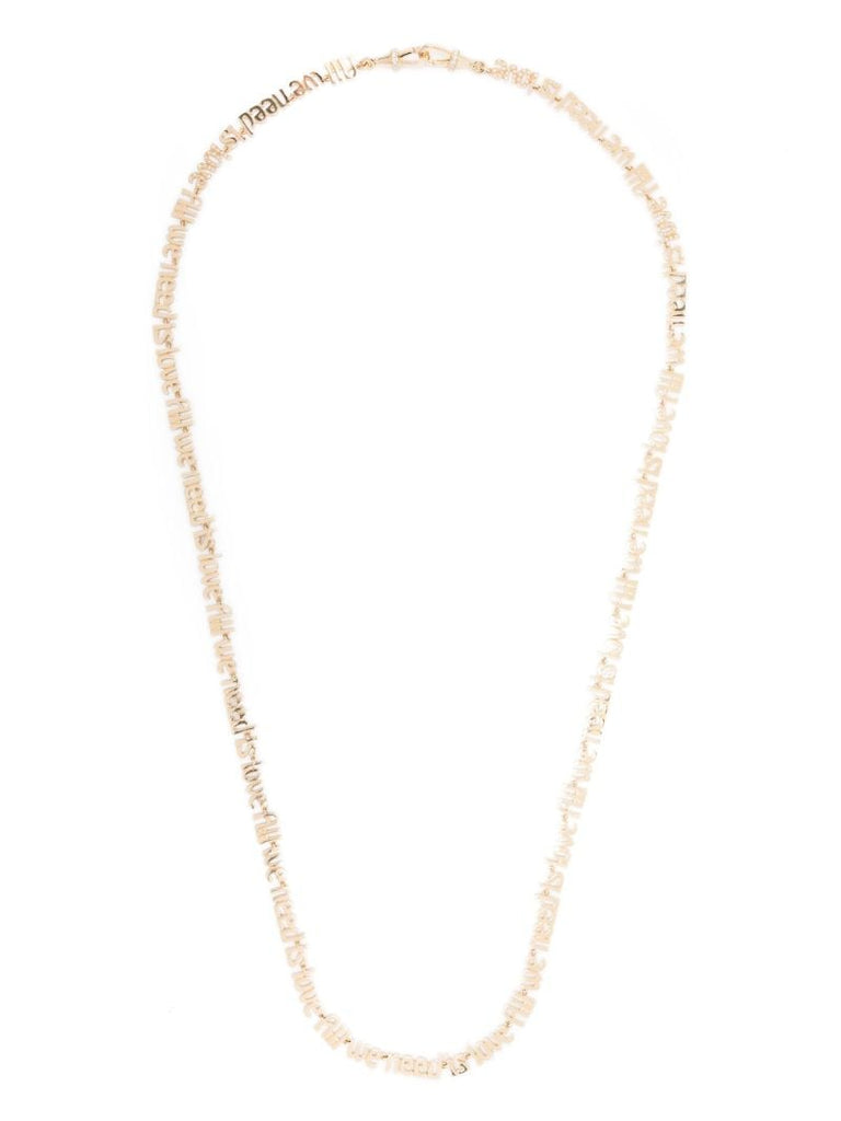 18kt Yellow Gold All We Need Diamond Necklace