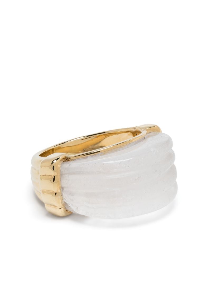 18k Yellow Gold DistÃ_x0083_Â¢ncia Quartz Ring