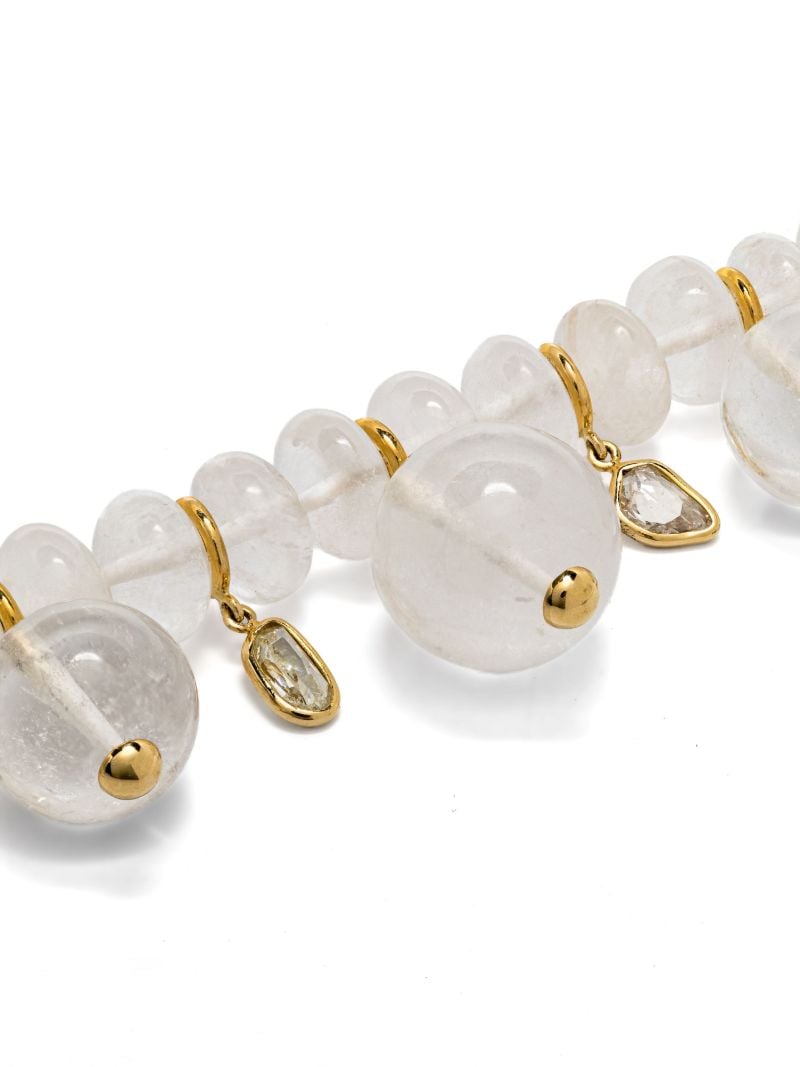 18k Yellow Gold Alba Rock Crystal and Diamond Necklace