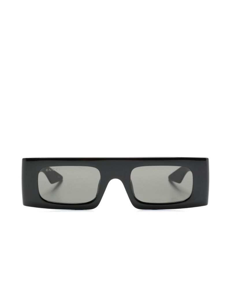 Black Interlocking G Rectangle-frame Sunglasses