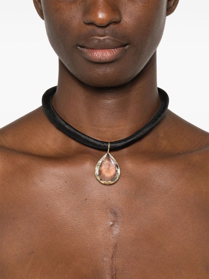 18k Yellow Gold Yvonne Crystal Necklace