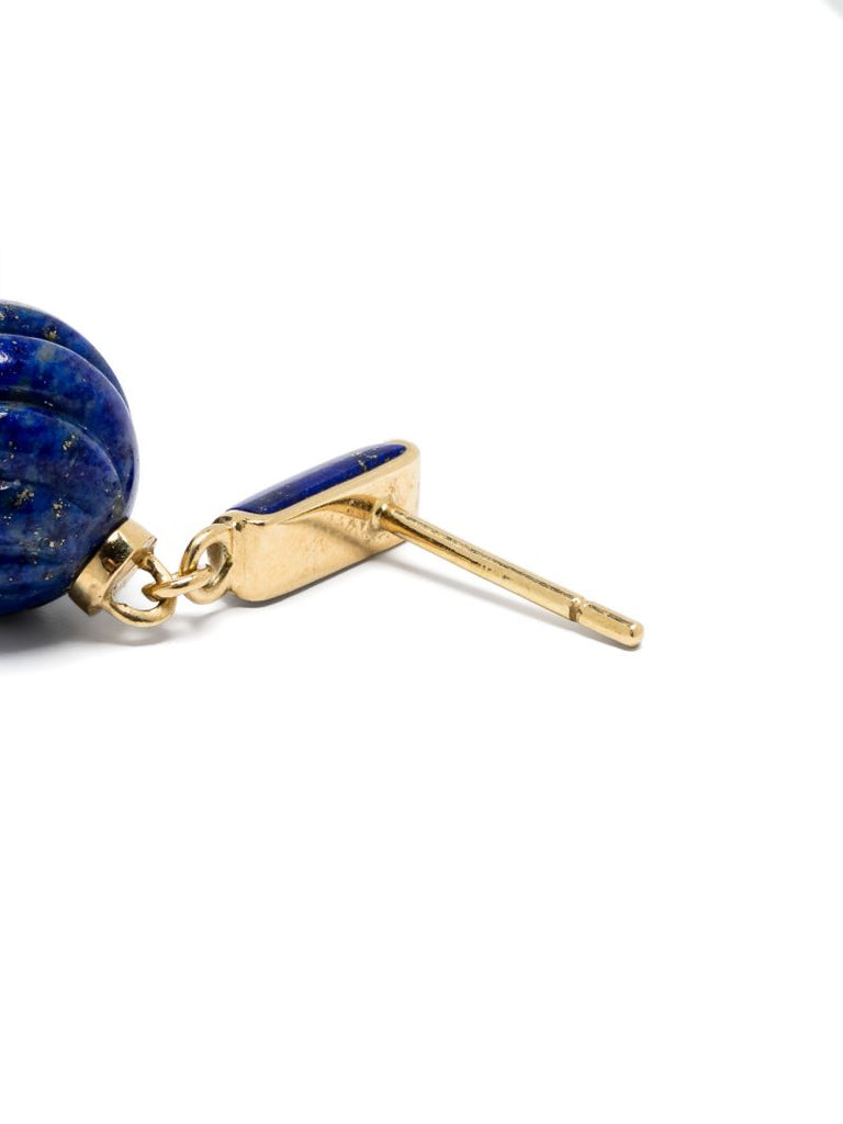 18k Yellow Gold Mari Sapphire and Lapis Lazuli Drop Earrings