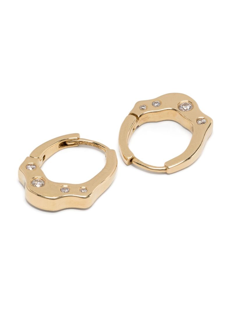 18k Yellow Gold Reishi Diamond Earrings