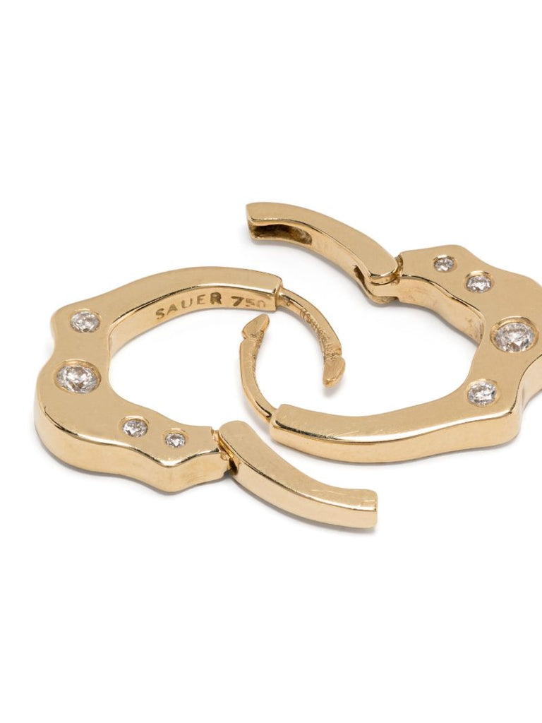 18k Yellow Gold Reishi Diamond Earrings