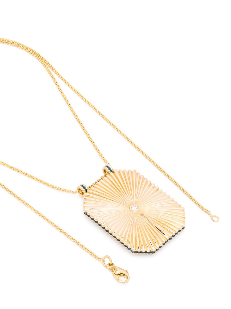 18k Yellow Gold M Scapular Pendant Necklace