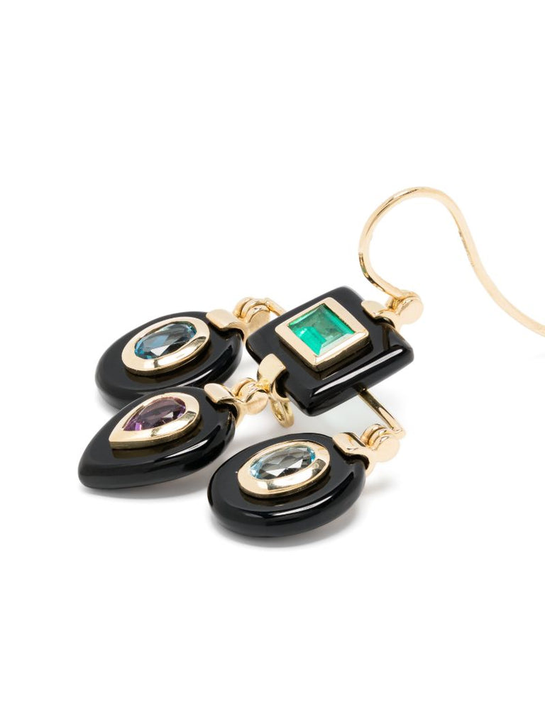 18k Yellow Gold 7 Chakras Earrings