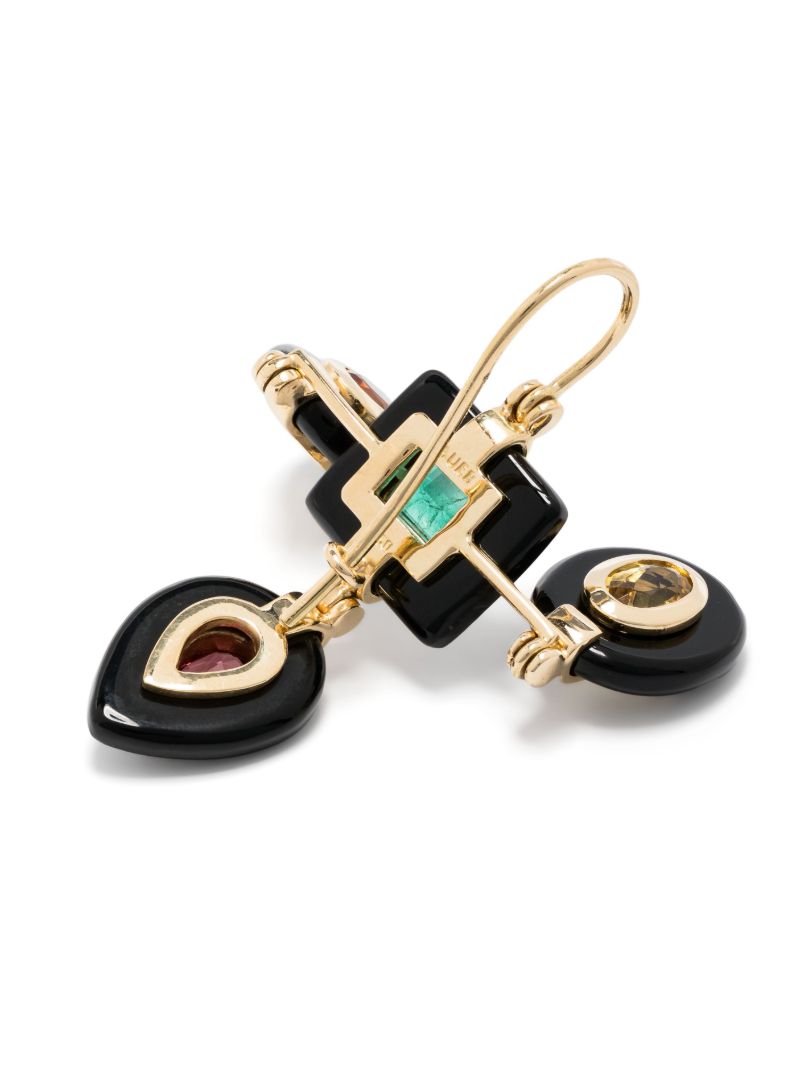 18k Yellow Gold 7 Chakras Earrings