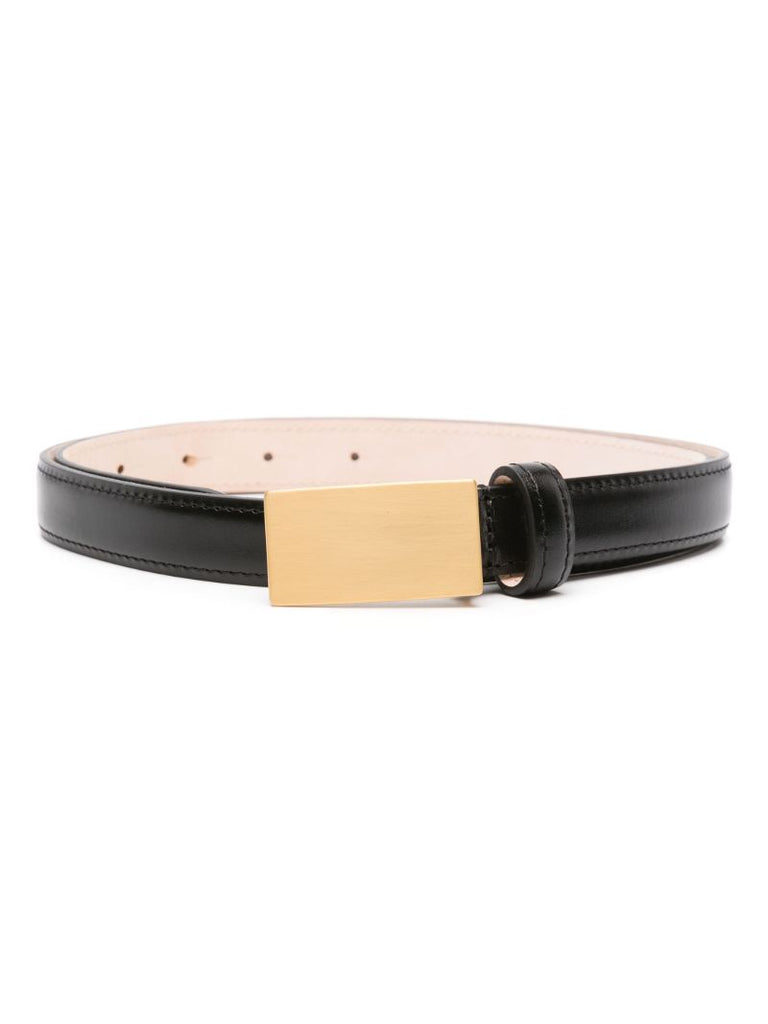 Black Signet Leather Belt