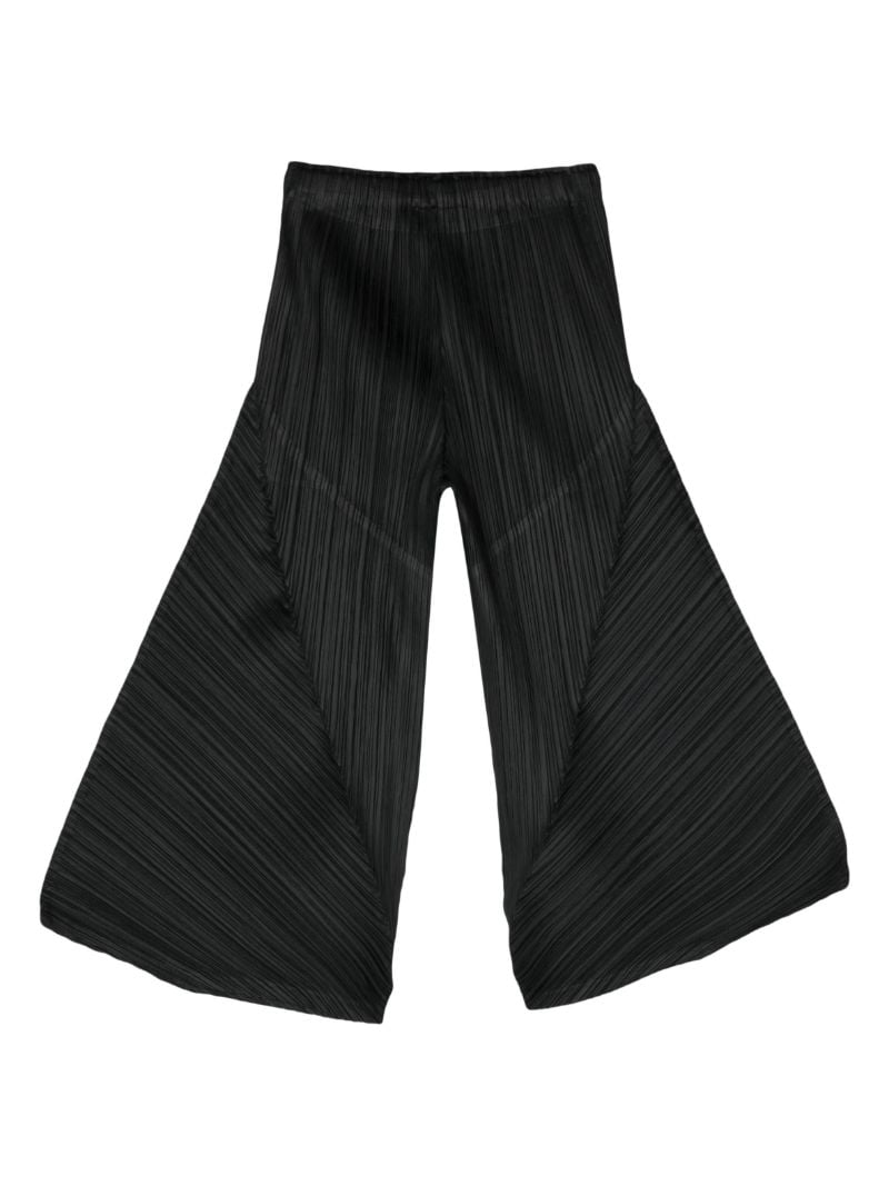 Black Thicker Bottoms Pleated Trousers