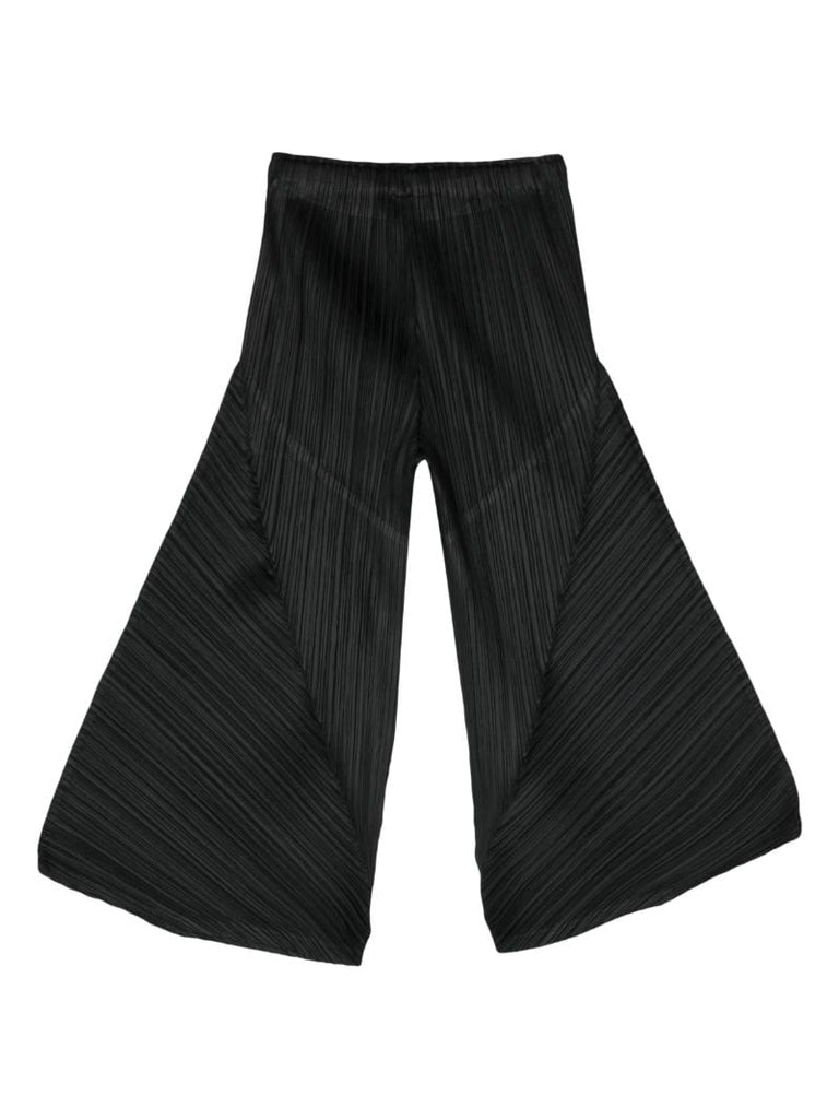 Black Thicker Bottoms Pleated Trousers