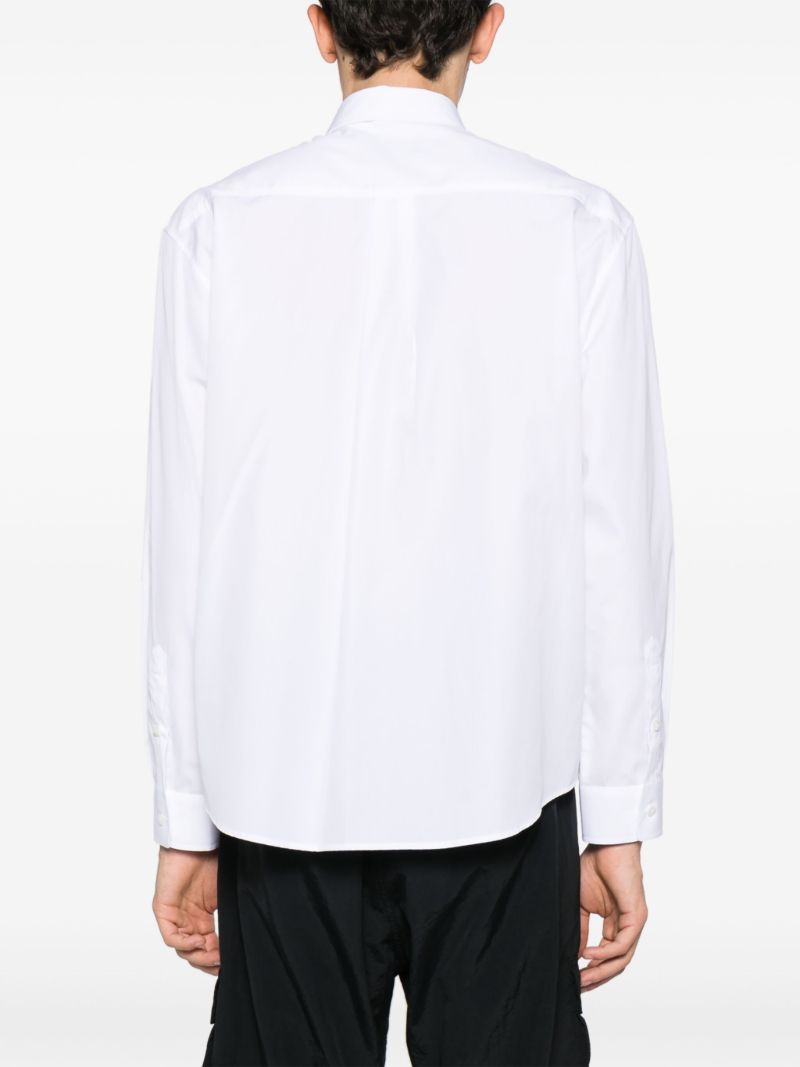 White Rose-embroidered Shirt
